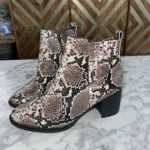 Blondo Snake Print Noa Ankle Boot